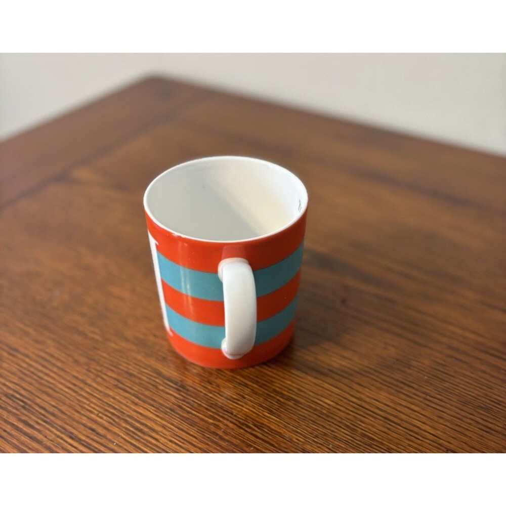 Kate Spade NY Wickford Red Letter M Day Lenox Red I Orange & Teal Stripes MUG - Picture 3 of 8